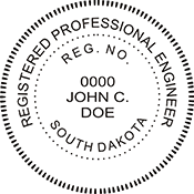 SD engineer seal stamps customized with engineer's name and registration number. Order online. Fast shipping