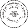 SD engineer seal stamps customized with engineer's name and registration number. Order online. Fast shipping