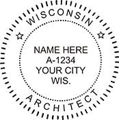 Professional stamps customized with architects name and license number. Fast and Easy to order online