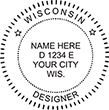 Professional Seal Stamps customized with Name and License Number. Fast and Easy to Order online