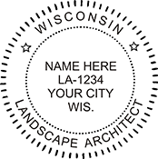 Professional stamps customized with landscape architect's name and license number. Fast and easy to order online