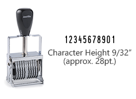 MJ2.5-11 - MJ 2-1/2-11 Self-Inking Numberer (112472)