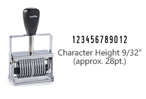 MJ2.5-12 - MJ 2-1/2-12 Self-Inking Numberer (112473)