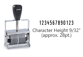 MJ2.5-13 - MJ 2-1/2-13 Self-Inking Numberer (112474)