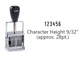 MJ2.5-6 - MJ 2-1/2-6 Self-Inking Numberer (102734)