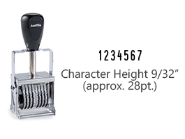 MJ2.5-7 - MJ 2-1/2-7 Self-Inking Numberer (103094)