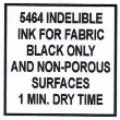 2OZ. AERO #5464 INDELIBLE BLACK LAUNDRY INK - MUST SHIP UPS GROUND