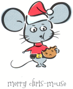 20074 Merry Chris-Mouse  2.25" x 3.5"