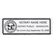 Rectangular Minnesota Notary Stamp