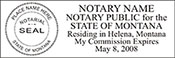 NPS-MT - Notary Public Stamp Montana - NPS-MT