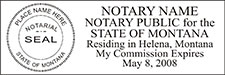 Notary Public Stamp Montana - NPS-MT