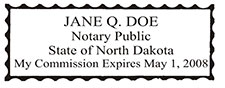 Notary Public Stamp North Dakota - NPS-ND