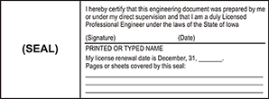 ENG2-IA - Engineer Stamp - Iowa<br>ENG2-IA